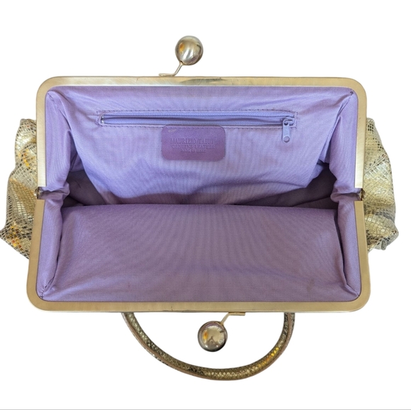 Maurizio Taiuti Gold Leather Top Handle Bag - Picture 6 of 13